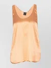 Pinko Satin Scoop Neck Sleeveless Top