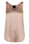 Shop Pinko Satin Tank Top In Pink