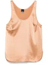 Pinko Satin Top In Brown