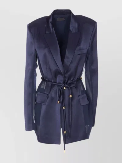 Pinko Blue Carillon Jacket With Buttons Closure