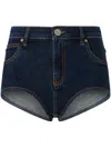 Pinko Denim Shorts With Front And Back Pockets In Lavaggio Rinse