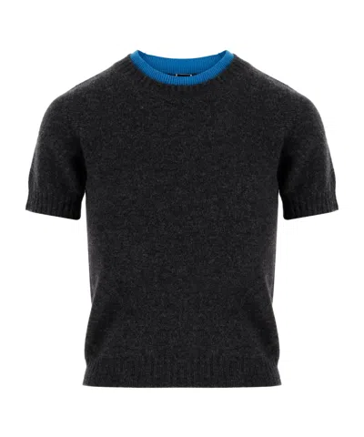 Pinko Savannah Sweater In Black, Light Blue