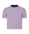 Pinko Short Jersey With Contrasting Profile In Purple