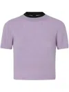 Pinko Short Jersey With Contrasting Profile In Purple