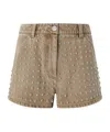 Pinko Stud-embellished Shorts In Brown