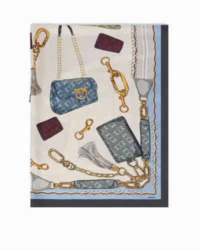 Pinko - Scarf With Bag Print In Black