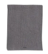 Pinko Ribbed Logo-label Scarf In Gray