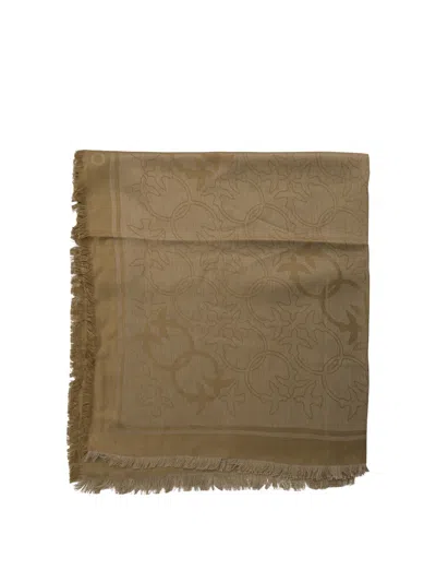 Pinko Scarves Beige In Brown