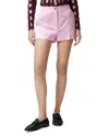 Pinko Scintille Satin Shorts In Moonlight Mauve