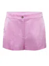 Pinko Linen-blend Shorts In Pink