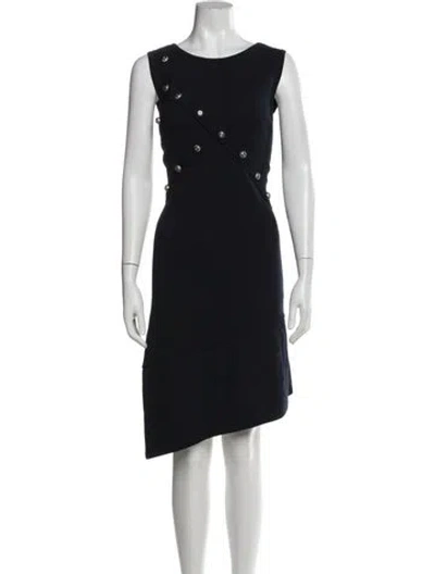 Pre-owned Pinko Scoop Neck Knee-length Dress In Multi