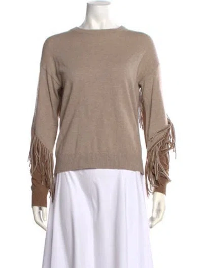 Pre-owned Pinko Scoop Neck Sweater In Neutral