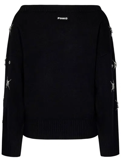 Pinko Scottish Fold Sweater In Black