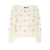 Pinko Scottish Fold Sweater In White