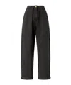 Pinko Brushed Cotton Balloon Trousers In Black