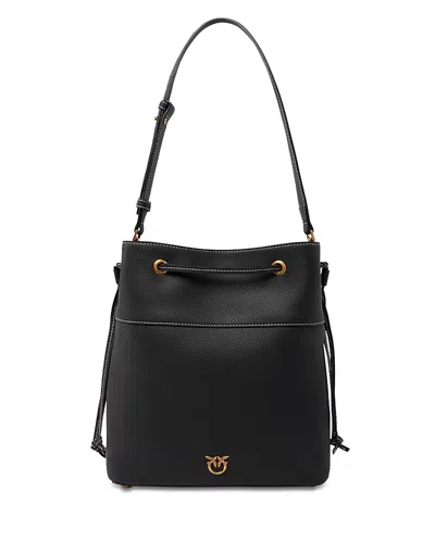 PINKO SECCHIELLO CLASSIC LEATHER BUCKET BAG