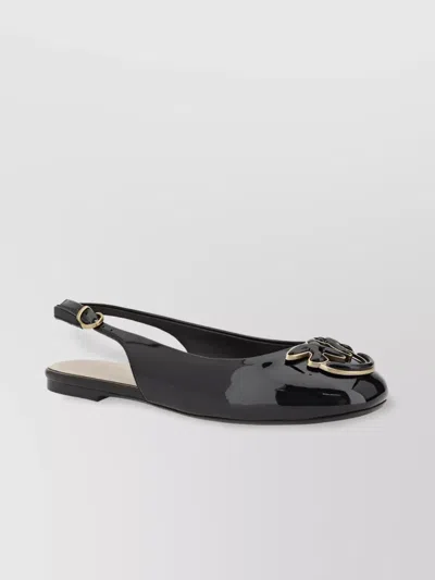 PINKO SECURE ANKLE-WRAPPING CHIC BALLERINAS