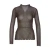 Pinko Semi-sheer Distressed Jumper In Nero