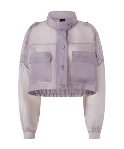 Pinko Semi-sheer Jacket In Purple, Chalk
