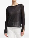 Pinko Long-sleeved Sweater In Black