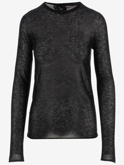 PINKO SEMI-SHEER WOOL SWEATER