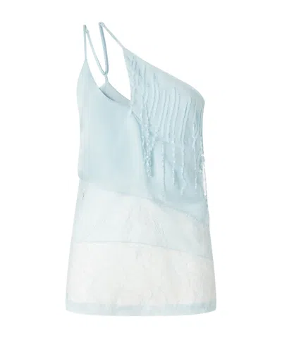 PINKO PINKO ONE-SHOULDER SATIN TOP