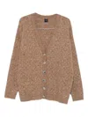 Pinko Sequin-embellished Buttoned Cardigan In Brown