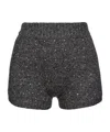 Pinko Sequin-embellished Knitted Shorts In Black