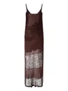 Pinko Sequin-embellished Maxi Dress In Brown