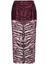 Pinko Sequin-embellished Midi Skirt In Red