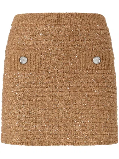 PINKO SEQUIN-EMBELLISHED MINI SKIRT
