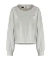 Pinko Sequin-embellished Sweatshirt In White