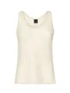Pinko Beige Top With Textured Surface And Subtle Sheen
