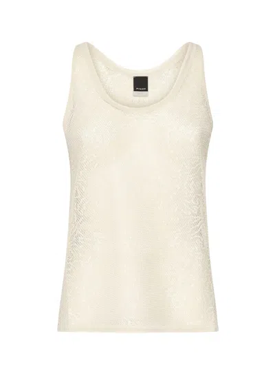 PINKO SEQUIN MESH TANK TOP
