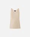 Pinko Beige Top With Textured Surface And Subtle Sheen In Beige G. Maroso