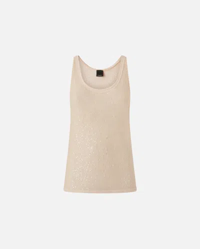 PINKO DÉBARDEUR PAILLETÉ EN MAILLE FILET