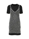 Pinko Black Cotton T-shirt Dress