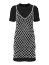 Pinko Black Cotton T-shirt Dress In Black