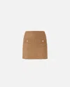 Pinko Sequined Mat Miniskirt In Beige - Chanterelle
