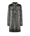 Pinko Sequined Mini Dress In Black