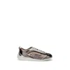 Pinko Reby 10 Mirror Fabric Sneakers With Sequins In Pink