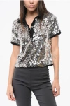 Pinko Sequined Pupazzo 4 Buttons Polo