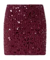 Pinko All-over Sequinned Mini Skirt In Red