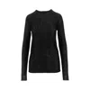 Pinko Crew-neck Sweater With Sequins In Black