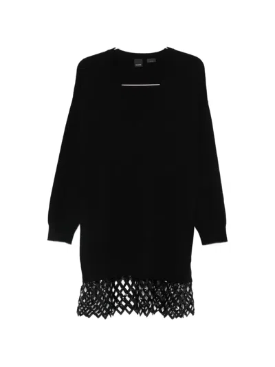 Pinko Sequinned Mini Dress In Black