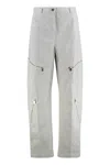 Pinko High-waisted Wide-leg Pants With Zippered Pockets