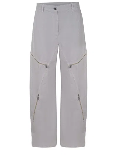 Pinko Sere Nere Trousers Made Of Cotton. In Light Grey