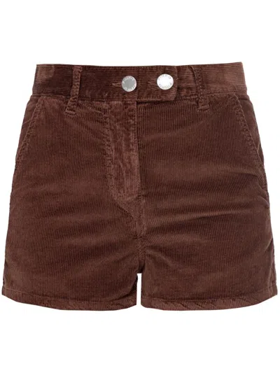 Pinko Serenata Corduroy Shorts In Brown