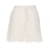 Pinko White Lace Design Serenata Rap Shorts