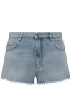 Pinko Serengeti Denim Shorts In Blue